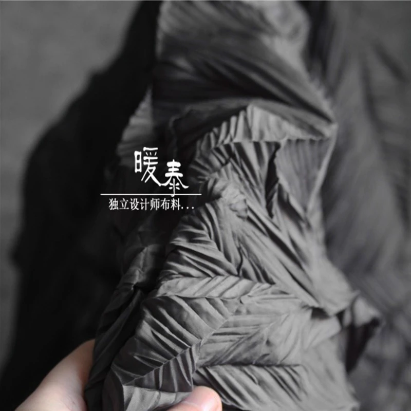 Плиссированная ретро ткань с жалюзи серые складки миаке сделай сам лоскутный фон