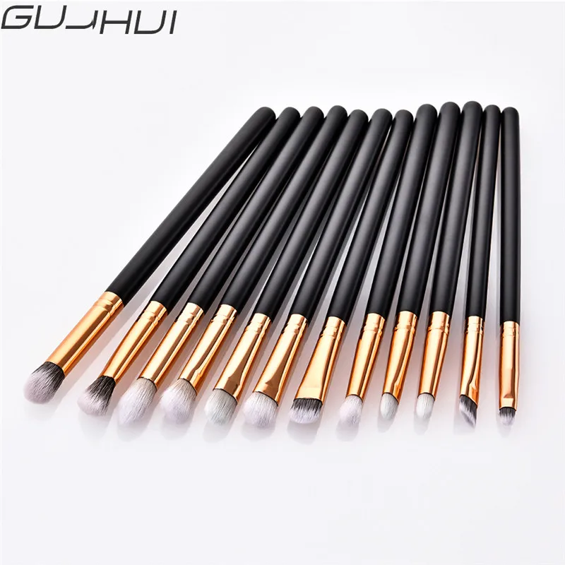 Профессиональные кисти для макияжа GUJHUI 12 шт.|smudge brush|eye makeup brushesmakeup brush set |
