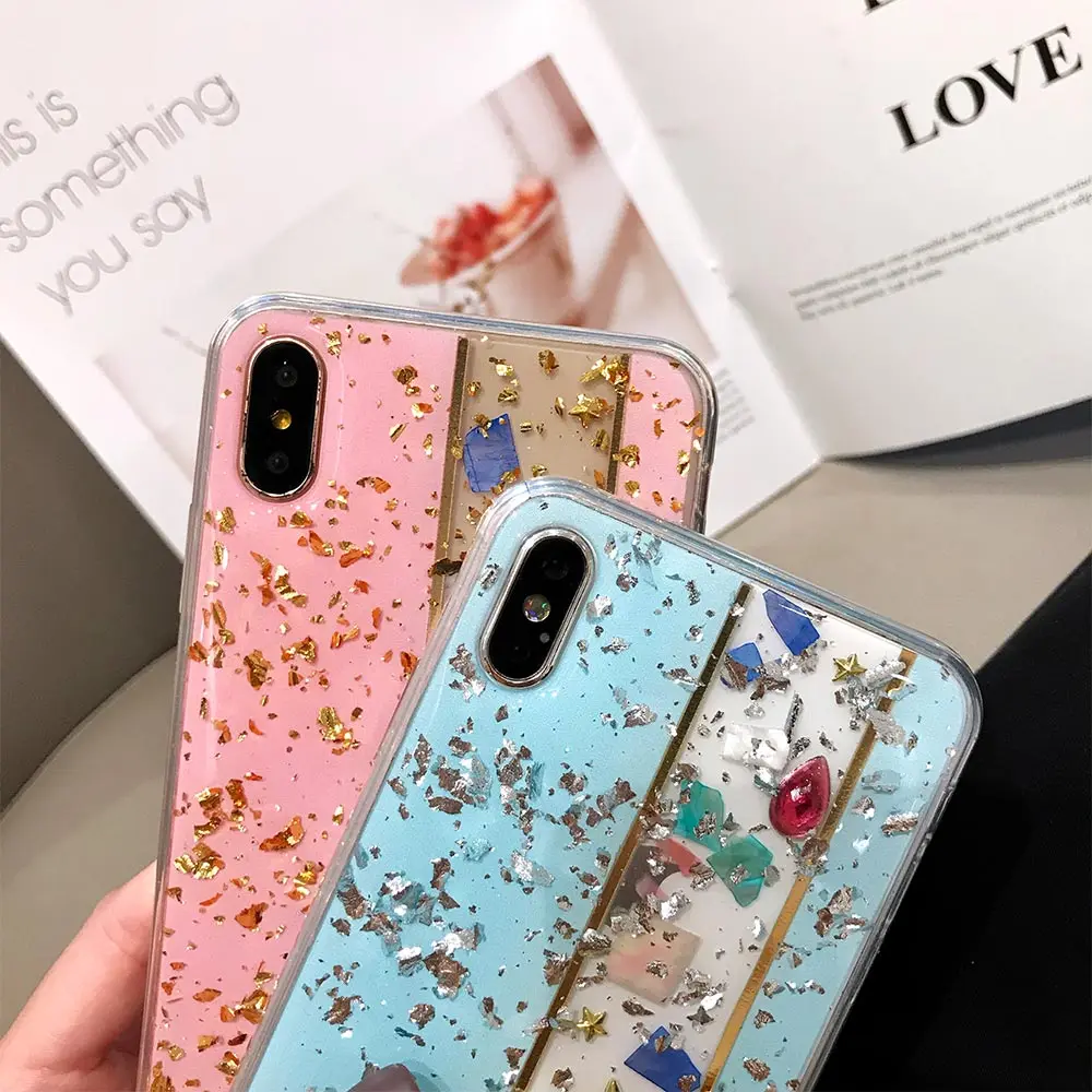 KISSCASE Luxury Protective Phone Case for iPhone XR XS MAX 7 8 6 6S Shiny Glue Back Cover For 6s Plus X 10 Capinhas |