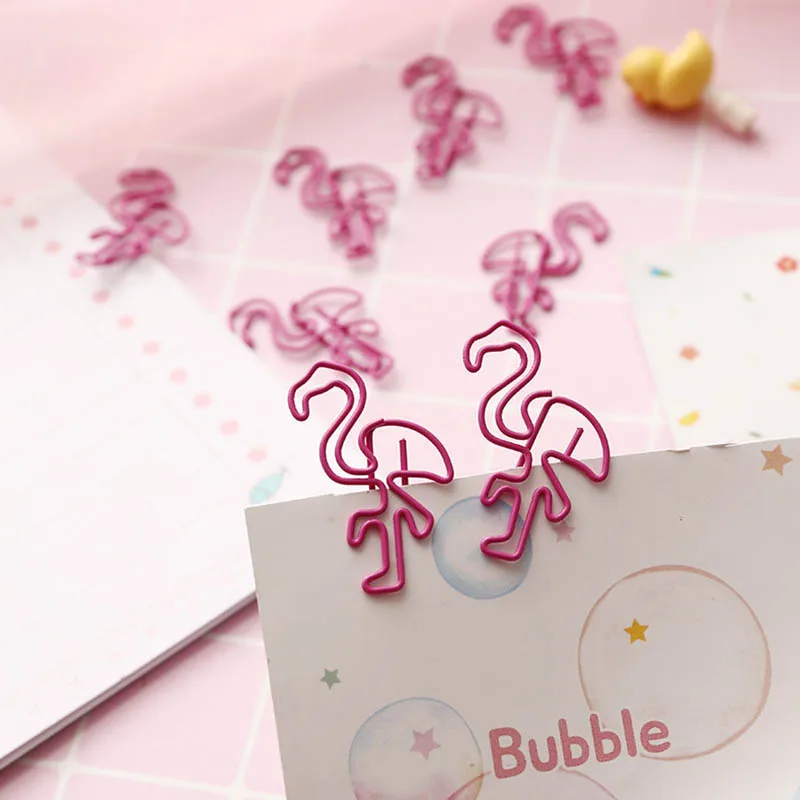 

Зажим для бумаги в форме фламинго, 5 шт.