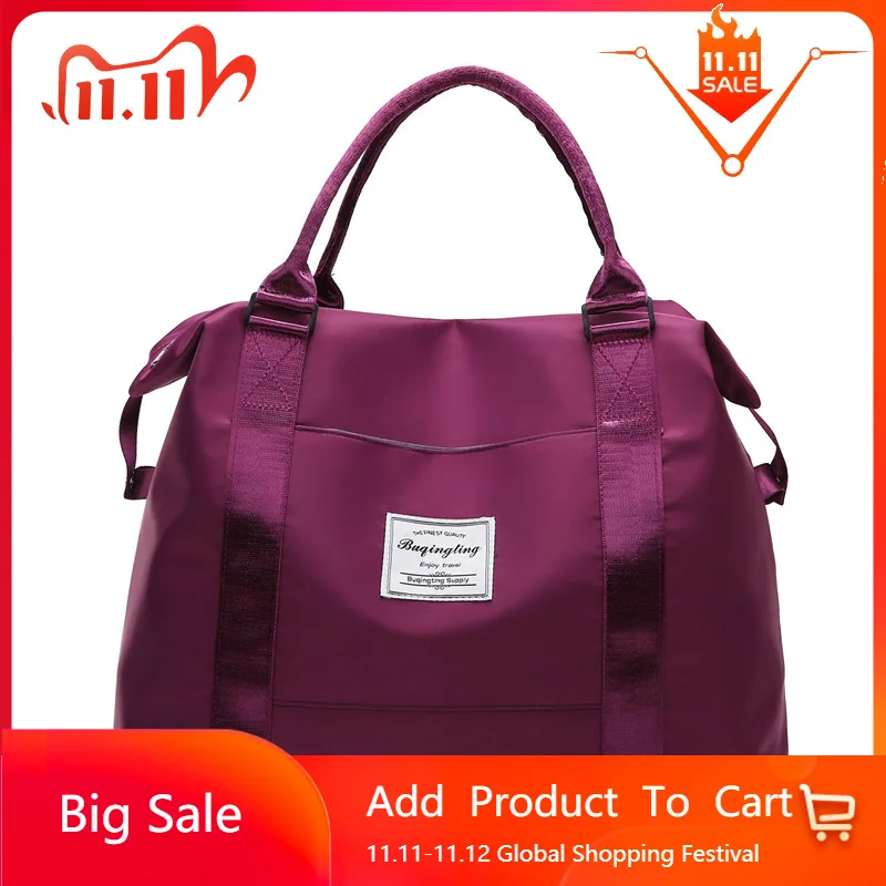 

Big Nylon Travel Bag Women New Wet Dry Separation Duffle Bag Women Handbag Fitness Gym Bag Clothes Duffle Weekend Bag Tote Bag