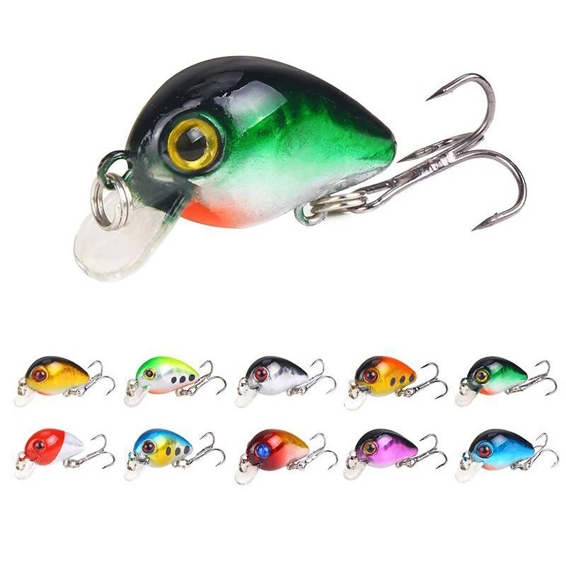 1 шт. Топ воды мини Кривошип приманки Minnows 3cm1.6g Япония плавающие рыболовные