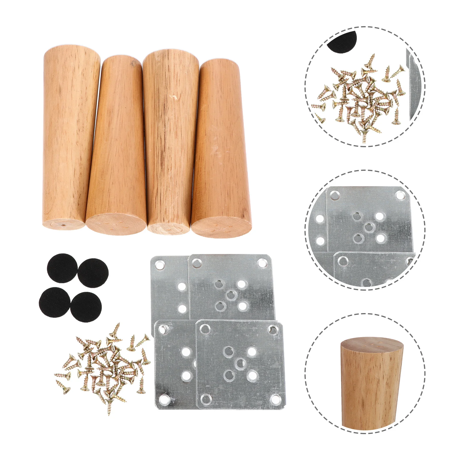 

1 Set Wood Furniture Legs Nordic Style Oak Furniture Legs Furniture Parts