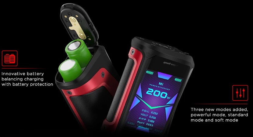 2 шт. Geekvape Aegis X Mod 200 Вт Макс выход и как 2,0 чипсет VS Geekvape Aegis Solo Mod электронная сигарета парогенератор