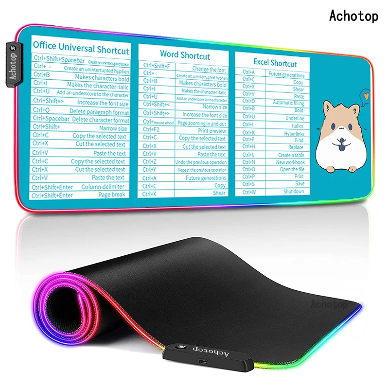 

Bohemian Gaming Mouse Pad Computer Mousepad RGB Large Mouse Pad Gamer XXL Mouse Carpet Mause Pad PC Desk Play Mat with Backlit