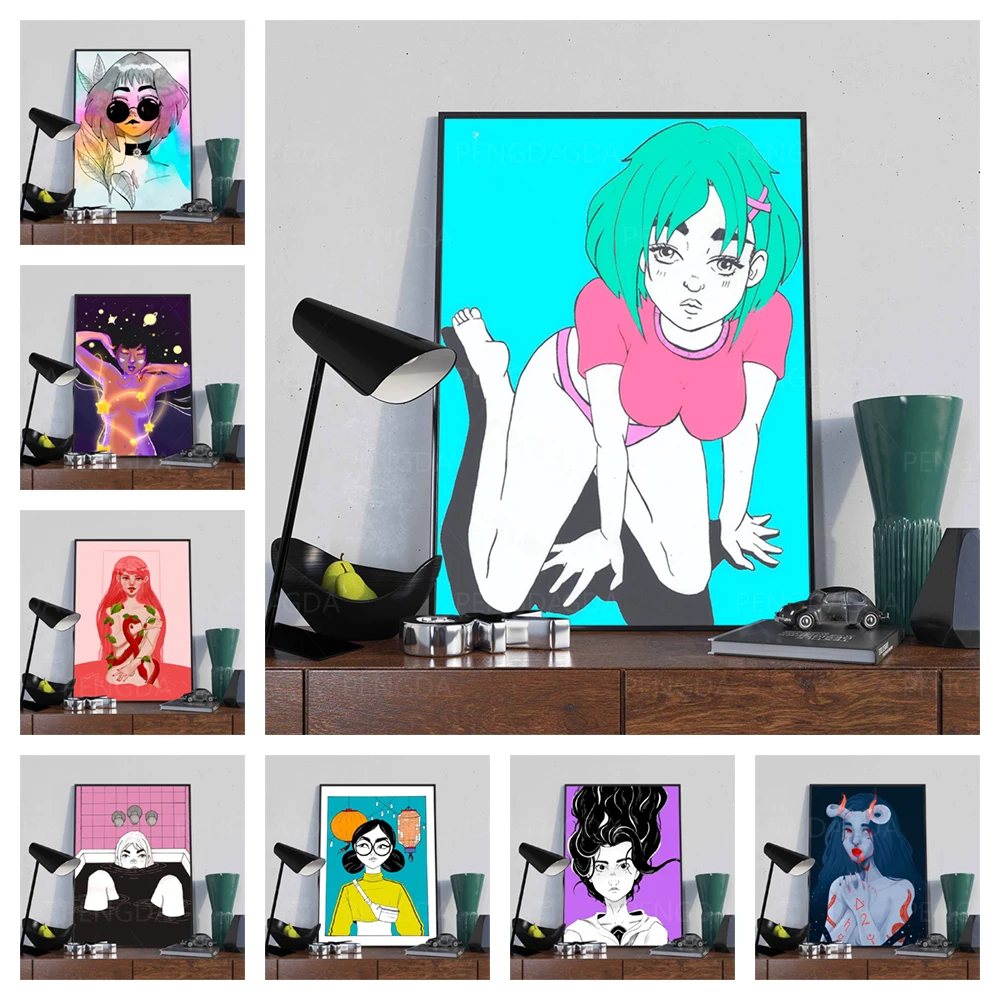 

Painting Wall Art 5d Diy Diamond Cartoon Girl Handmade Full Round Drill Embroidery Portrait Cross Stitch Picture Mosaic Gifts