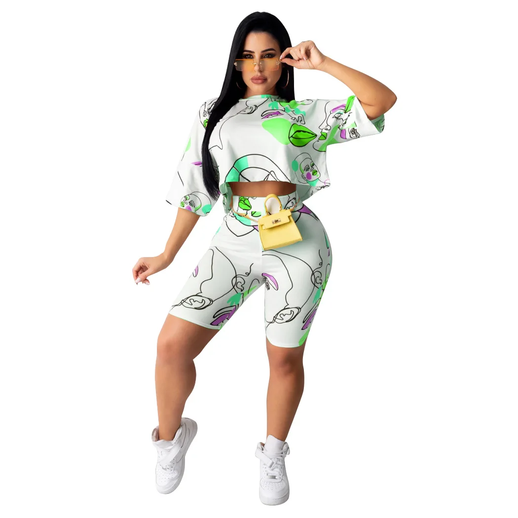 

2 Piece Set Women Tracksuit Crop Top Outfit Joggers Sweat Suits Women Workout Set 2021 Lounge Wear