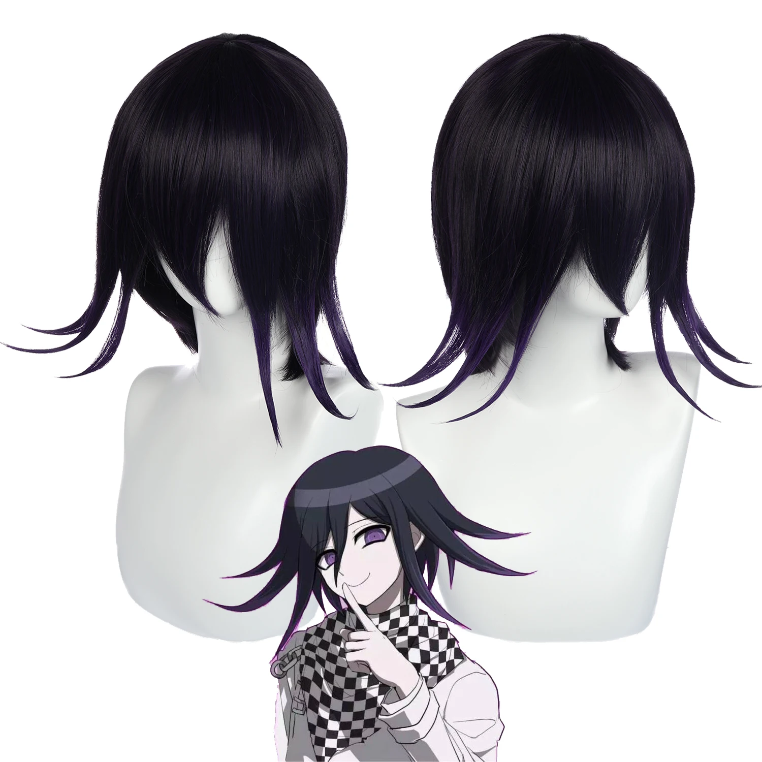 Парик для мужчин и женщин Danganronpa Monokuma/ Naegi Makoto /Nanami Косплей ChiaKi парик Dangan Ronpa