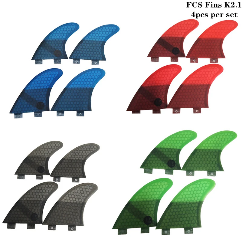 Плавник для серфинга FCS K2.1 плавники голубого/зеленого/Красного/черного цвета