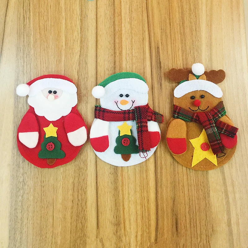 4 шт. Рождественская ткань украшение для домашнего стола сатана Клаус/Снеговик