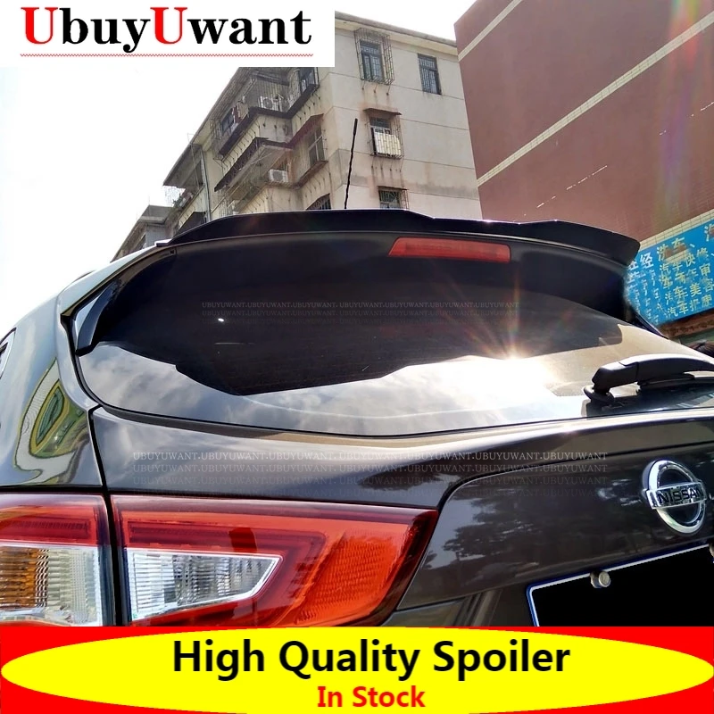 

Rear Roof Lip Spoiler For Nissan Qashqai 2014-2019 Hatchback Spoiler High Quality ABS Plastic Gloosy Black Tail Wing Car Styling