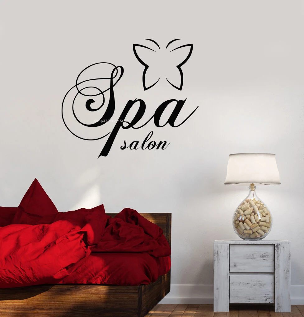Спа Цитата украшение бабочки настенные наклейки Салон массаж терапия
