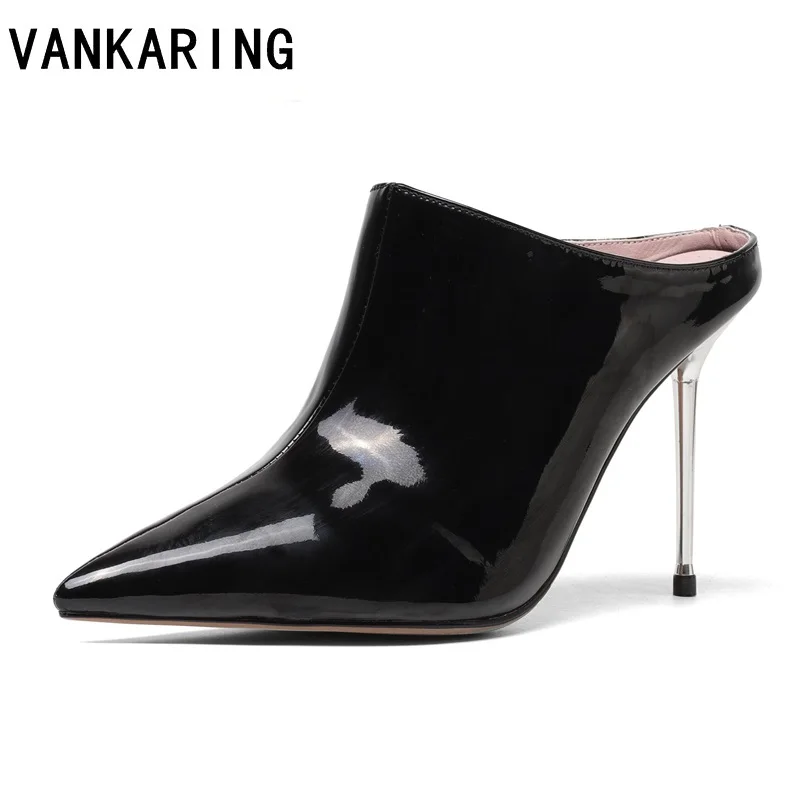 

ladies sexy pumps high heels patent leather pointed toe women pumps party dress shoes spring summer footwear sandals slingback
