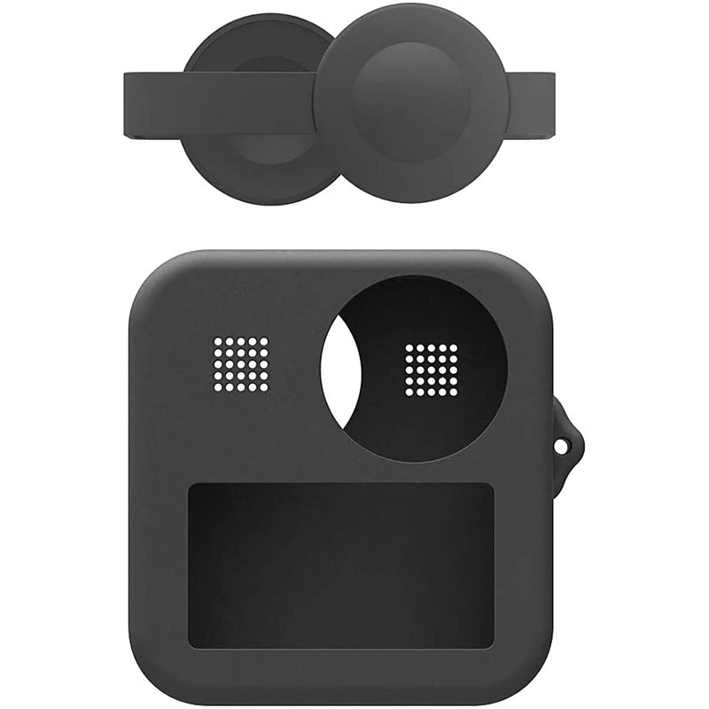

Лучшие предложения силиконовый чехол для GoPro MAX двойные крышки объектива чехол защитный чехол для GoPro MAX аксессуары для экшн-камеры