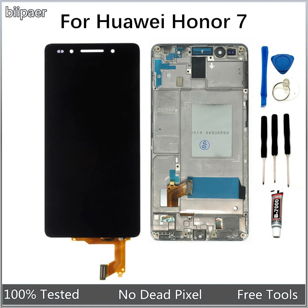 ЖК дисплей для Huawei Honor 7 сенсорный экран дигитайзер в сборе с рамкой PLK L01 AL10