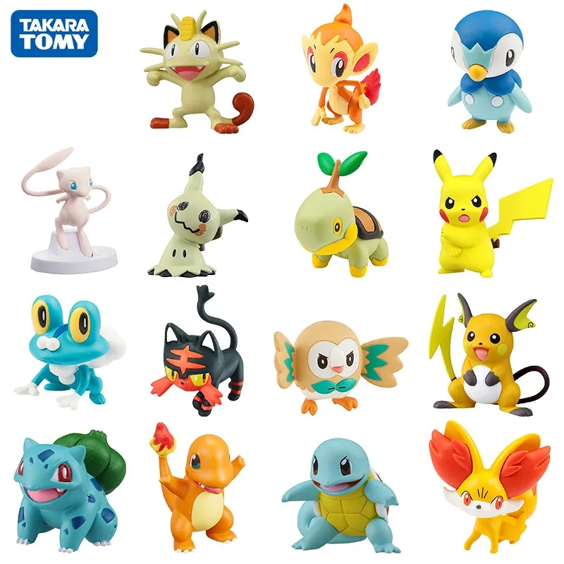 TAKARA TOMY Pokemon 4-6 см чармандер попплио Литтен Пикачу ролет Treecko Eevee Fennekin Greninja аниме