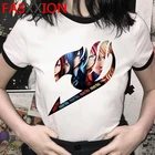 Прохладный 90s аниме Fairy Tail, Повседневная футболка для мужчин Харадзюку уличная одежда Милая футболка каваи Графический летняя футболка в стиле хип-хоп Топ Тис Мужской