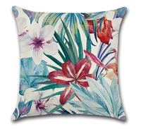 tropical flowers cushion cover pillowcase fashion throw pillow linen decorative pillows for sofa bed car