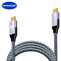trumsoon type c to usb c fast charge 100w pd 5a 20v quick charging 4k 60hz video cable for samsung s21 xiaomi 10 macbook pro tv