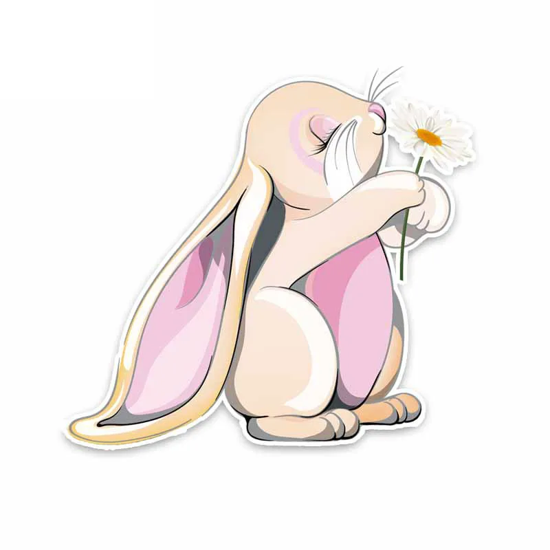

Personality Car Sticker Rabbit Accessories Laptop Decal KK Vinyl Car Styling Cover Scratches Waterproof PVC 13cm*12cm