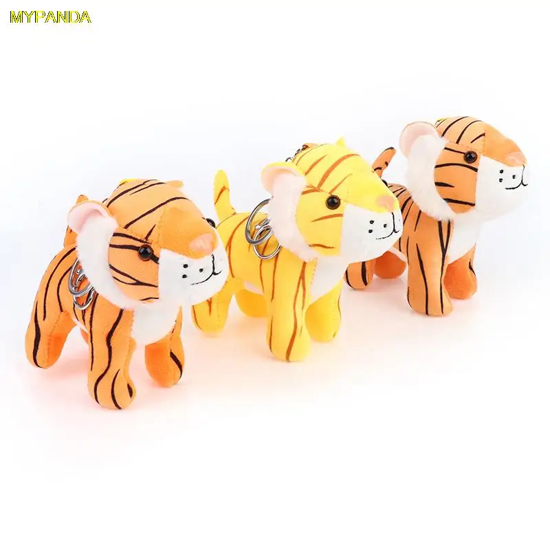 

1PC 13cm Stuffed Plush Tiger Key Chain Pendant Children's Toy Small Tiger Animals Pendant Plush Backpack Hangings Christmas Gift