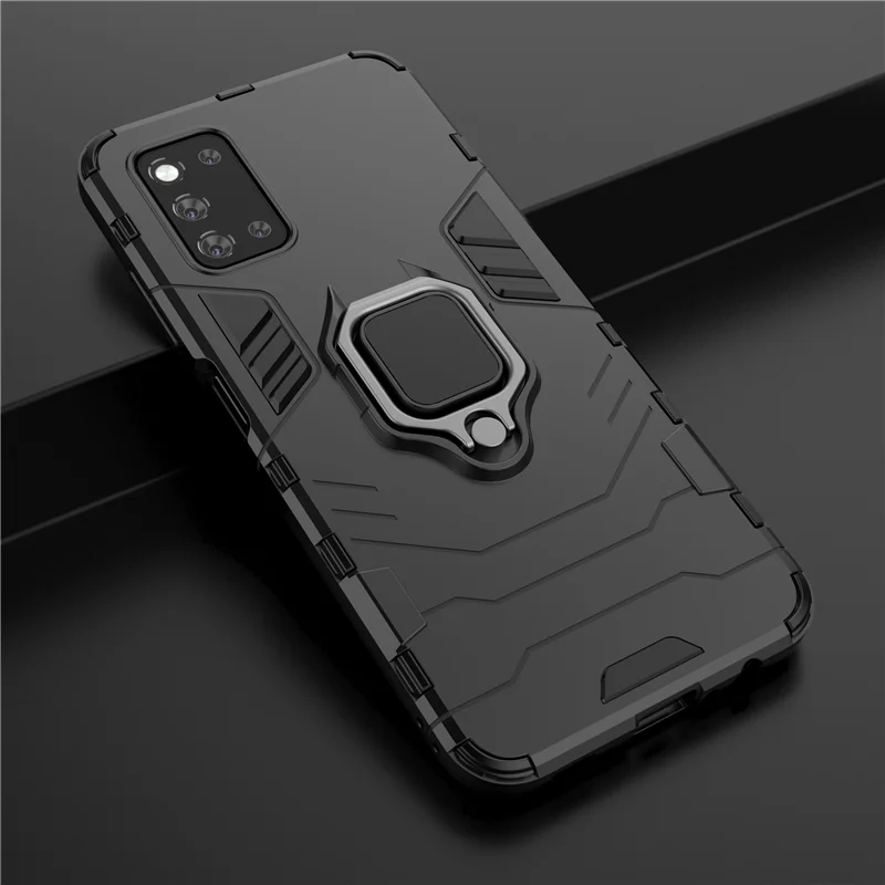 For Samsung Galaxy F52 Case Armor Shell for Samsung F52 Cover Protective Hard Silicone Finger Ring Rubber Cover Galaxy F52 5G