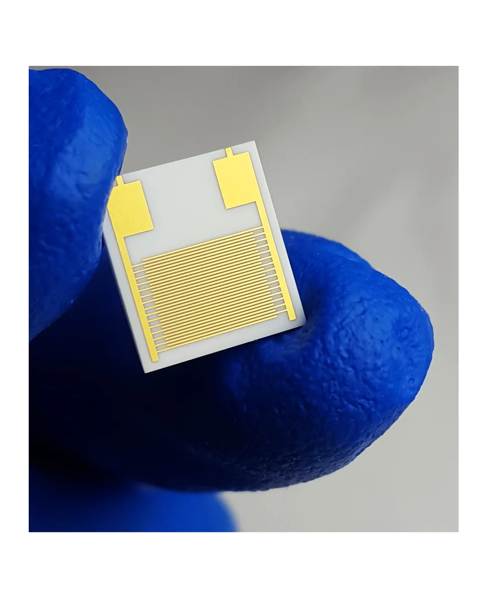 

80 Micron Interdigital Electrode IDE Capacitor Array Scientific Research Experiment Biogas Humidity Sensor Chip 30 Fingers