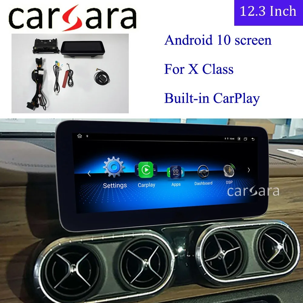 Merce des X Class Настольный экран Facelift Comand Модернизированный Wi Fi Bluetooth CarPlay Круглый угол