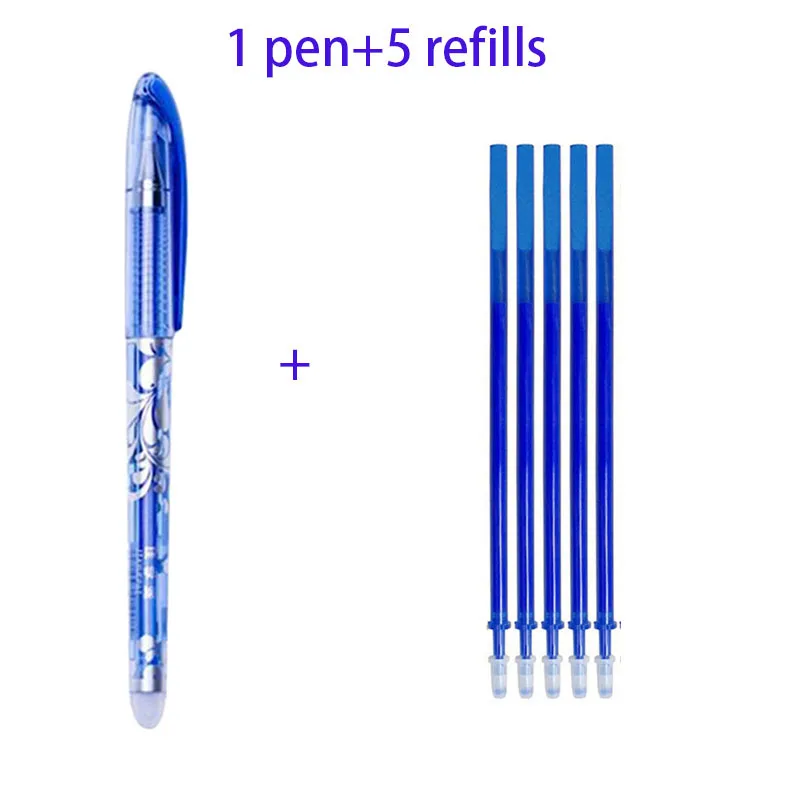 Стираемые гелевые ручки, черные и синие