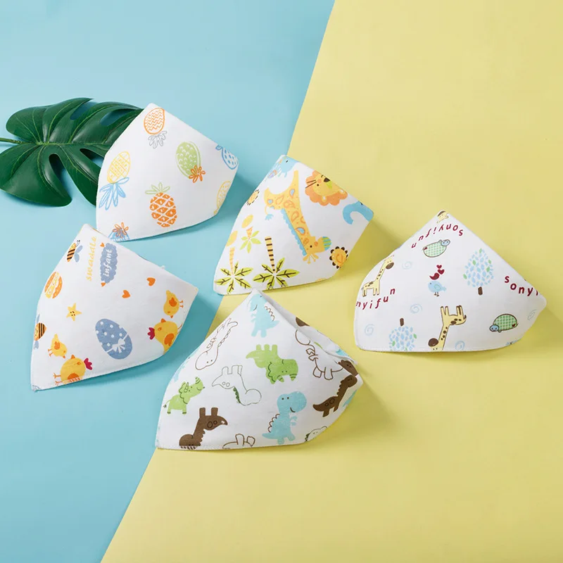 1Pc beb&eacute; baberos Bandana babero triangular ropa de dibujos animados Saliva toalla alimentaci&oacute;n de beb&eacute; Baberos suave y absorbente ni&ntilde;os Baberos de ni&ntilde;a regalo de la Ducha del beb&eacute;-1