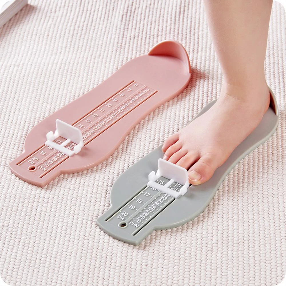 Regla de pie para beb&eacute;, dispositivo de medici&oacute;n de la longitud del pie, calculadora de Zapatos para ni&ntilde;o, accesorios para zapatos infantiles, herramientas de calibre, 3 colores-0