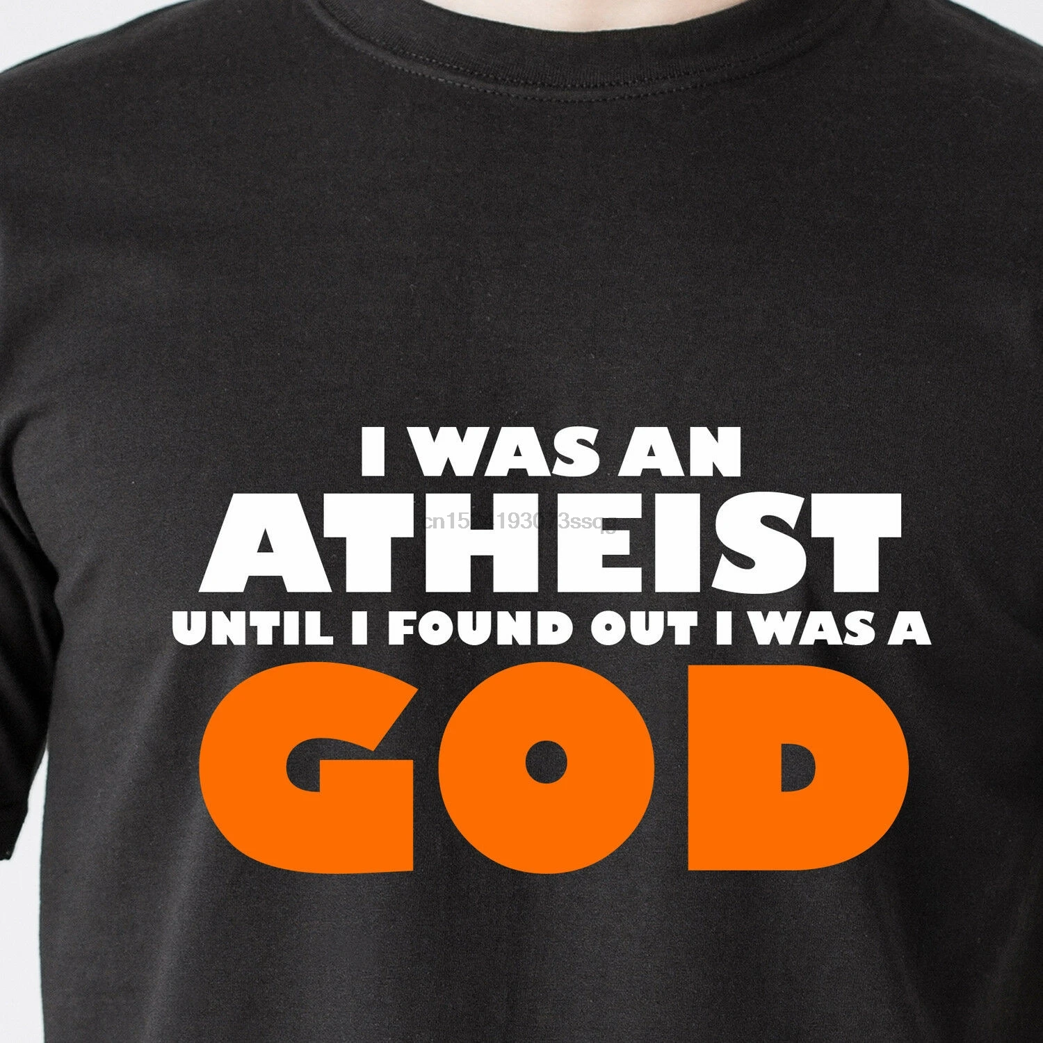 Я был атеистом пока не узнал что я Бог. Веселая футболка в стиле ретро с церковью