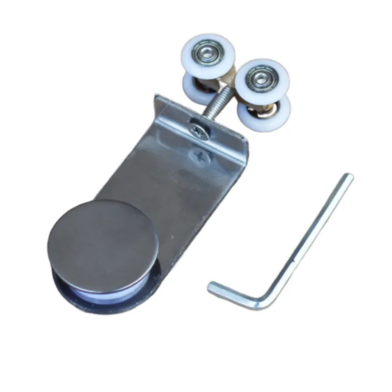 Длинная душевая комната маленькое подвесное колесо стеклянная дверь для ванной