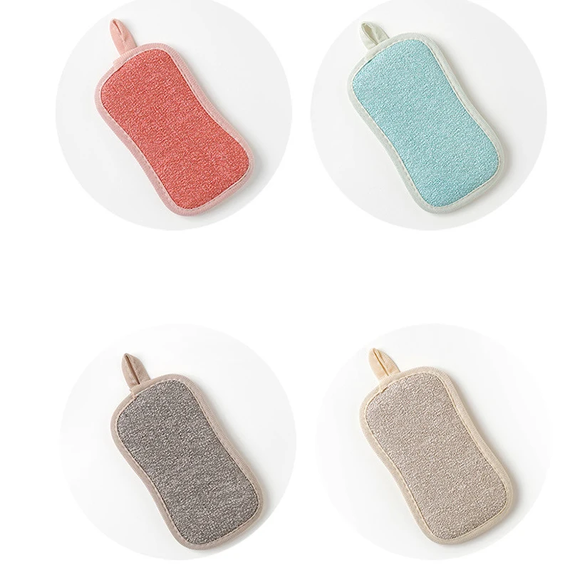

Double Sided Scouring Pad Reusable Cleaning Magic Sponges Cloth Kitchen Cleaning Tools Wipers Decontamination Kitchen accessorie