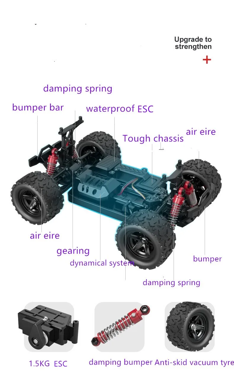 50 км/ч Quattro высокоскоростной Радиоуправляемый автомобиль 1:12 4WD 2,4 г Bigfoot с дистанционным управлением Багги внедорожный автомобиль скалолазание грузовик детская игрушка подарок джипы