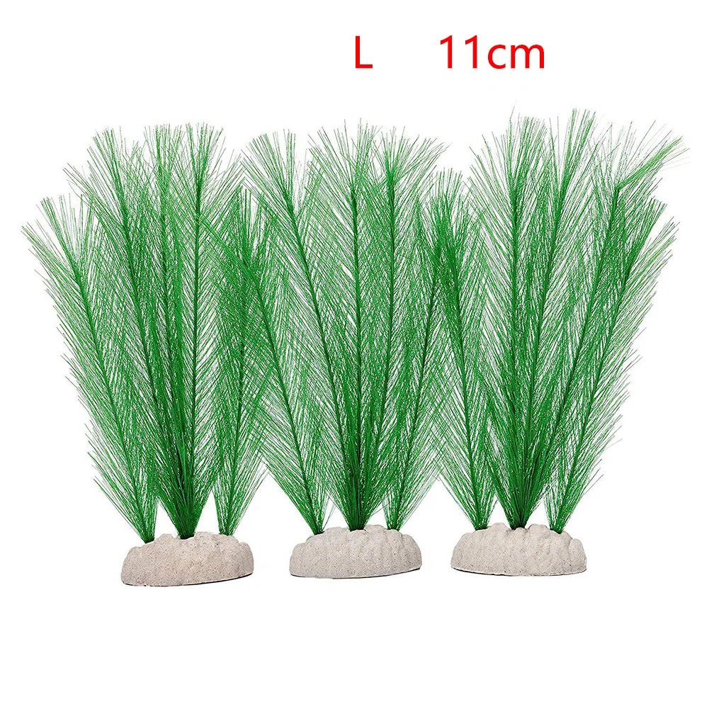 

3 Pcs Fish Tank Aquarium Decorations Green Safe Aquatic Landscape Supplies Decor Artificial Water Plants Home Pet Ornaments