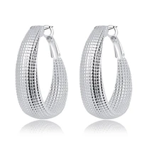 free shipping silver sweet cute noble luxury beautiful retro mesh woman party earrings 2021 trend classic jewelry