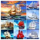 5D DIY алмазная живопись корабль морской пейзаж корсс наборы для вышивки полная вышивка Мозаика Искусство Картина Стразы Декор подарок