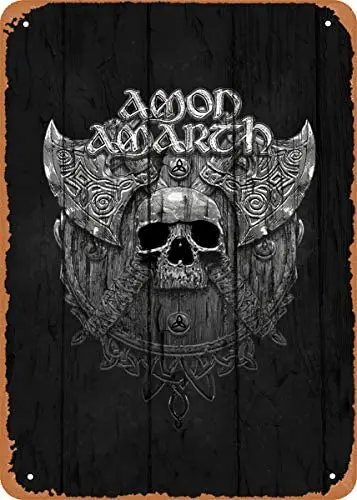 

Metal Vintage Logo Amon Amarth Johan Hegg Art Plaque Poster Metal Tin Sign 8" x 12" Vintage Retro Wall Decor