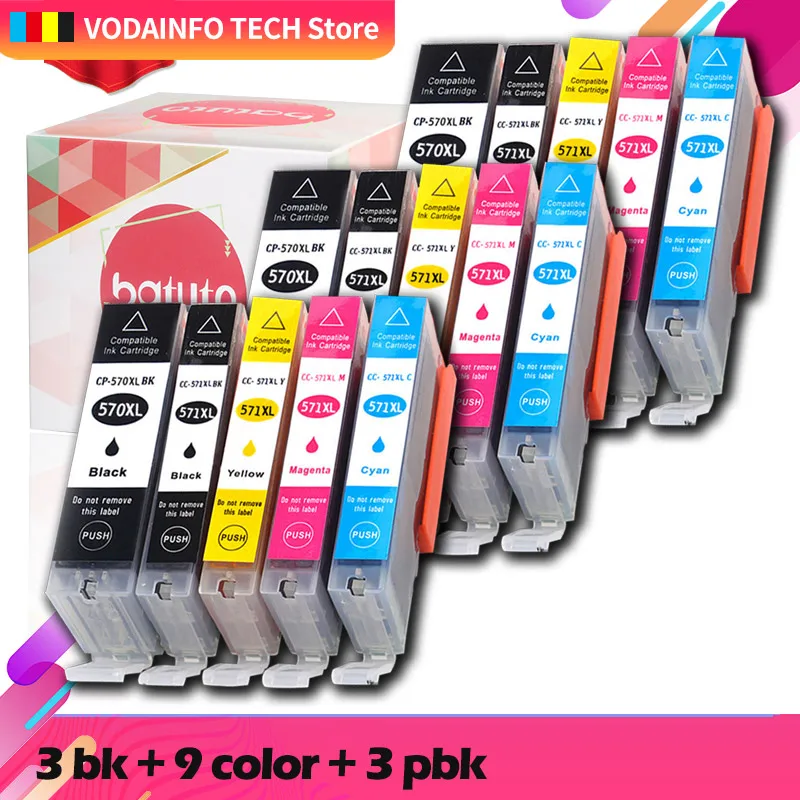 

PGI 570 CLI 571 Full ink cartridge NEW CHIP For canon PIXMA MG5750 MG5751 MG5752 MG6850 MG6851 MG6852 TS5053 TS5055 TS6050