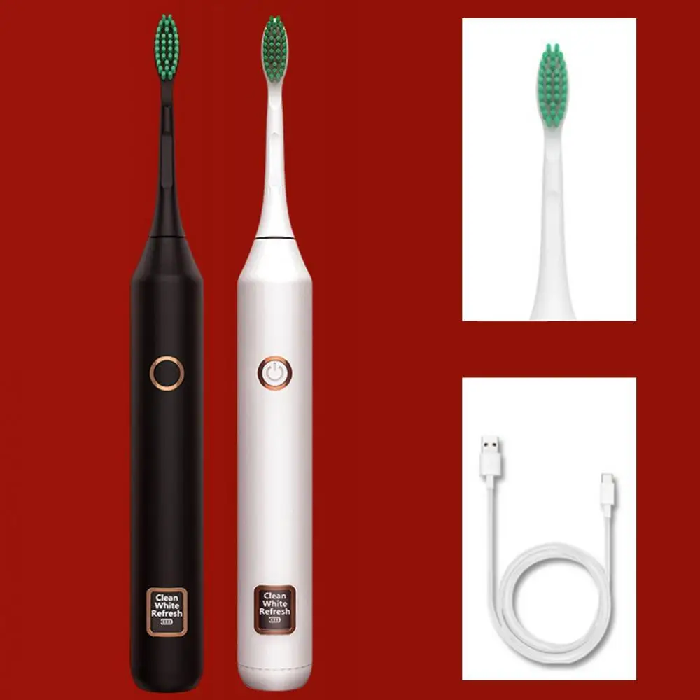 

Электрическая зубная щетка для взрослых, 3 режима, звуковая перезаряжаемая Водонепроницаемая зубная щетка с таймером, электрическая зубная...