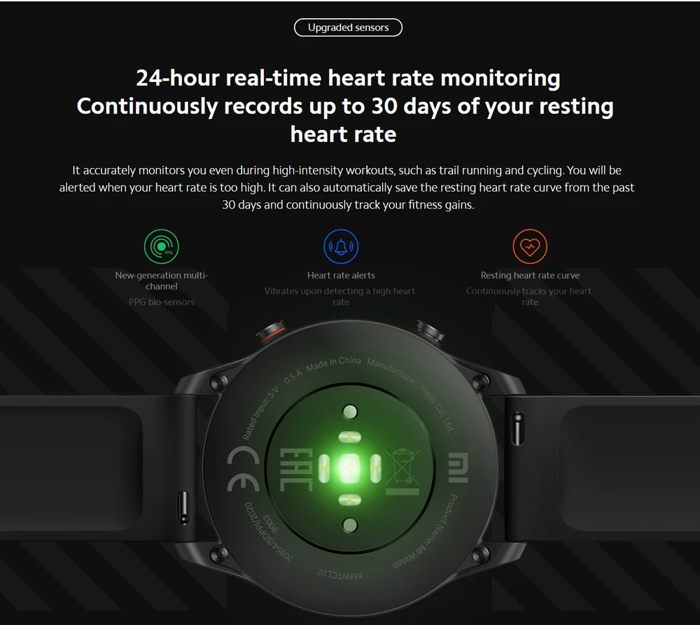 Xiaomi Mi 1.39" AMOLED Fitness Blood Oxygen Testing Smart Watch