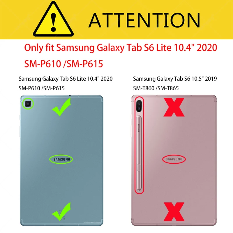 Чехол для Samsung Galaxy Tab S6 Lite 10 4 2020 SM-P610 SM-P615 искусственная кожа планшет Folio чехол |