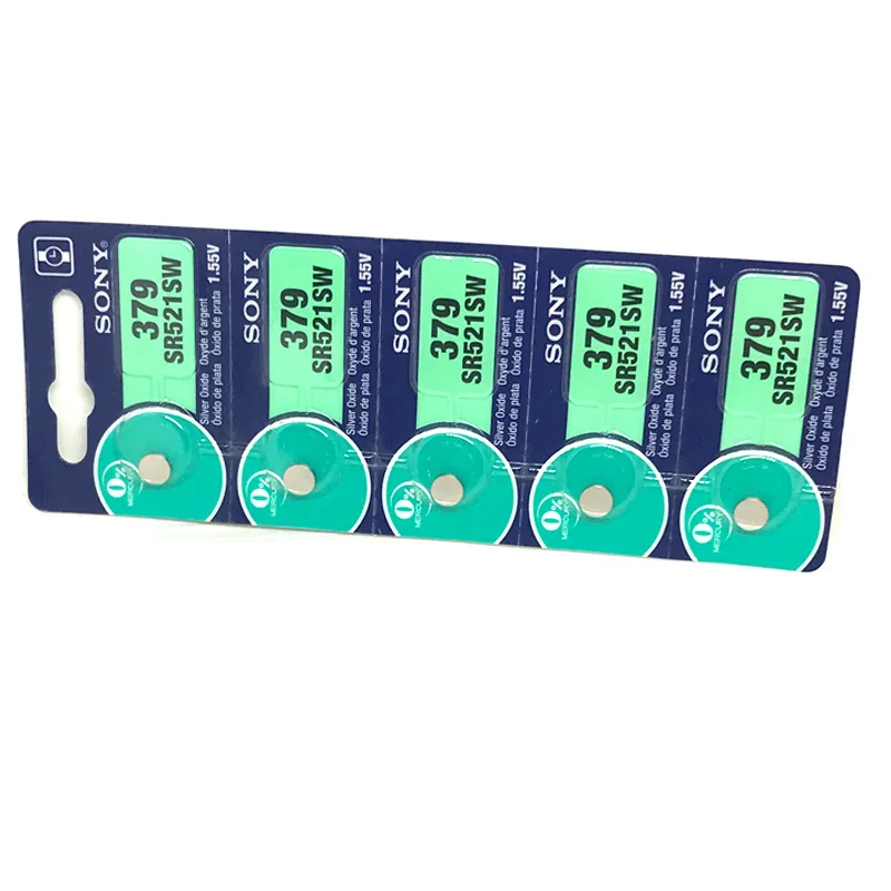 3 шт. sony 379 SR521SW SR63 D379 V379 AG0 Серебро Оксид часы батарея 379 SR521SW Кнопка монета ячейка Сделано в Японии