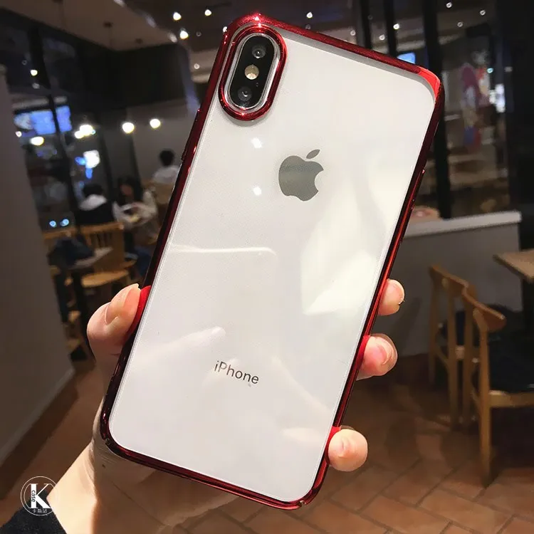 Роскошный обшивка прозрачный мягкий кремний чехол для телефона для iPhone 6 s 6S 7 7S iPhone 8 Plus X 10 11 Pro XR XS Max 5 5S 5SE Тонкий чехол