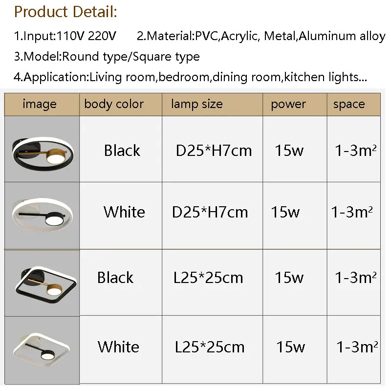Современная светодиодная люстра 110 В 220 Потолочная светильник для гостиной