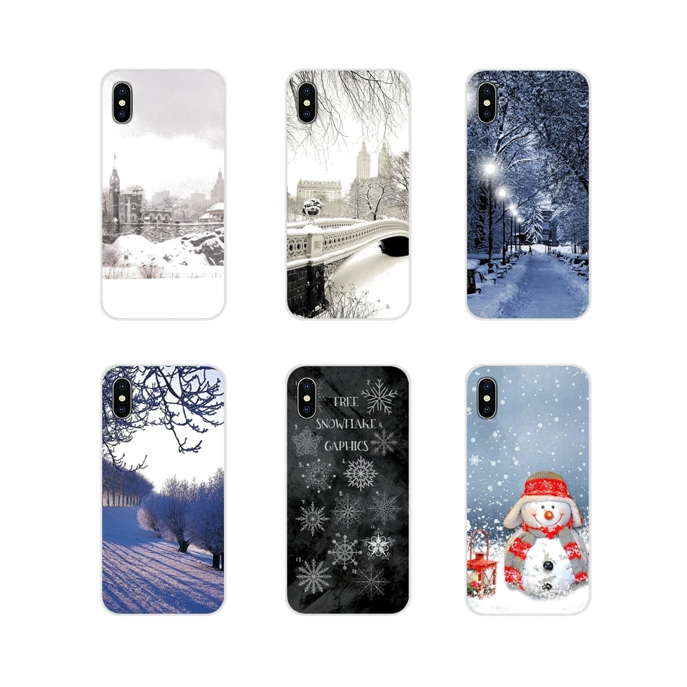 Зимний Нью-Йорк Центральный парк снег для huawei G7 G8 P7 P8 P9 P10 P20 P30 Lite Mini Pro P Smart Plus 2017 2018