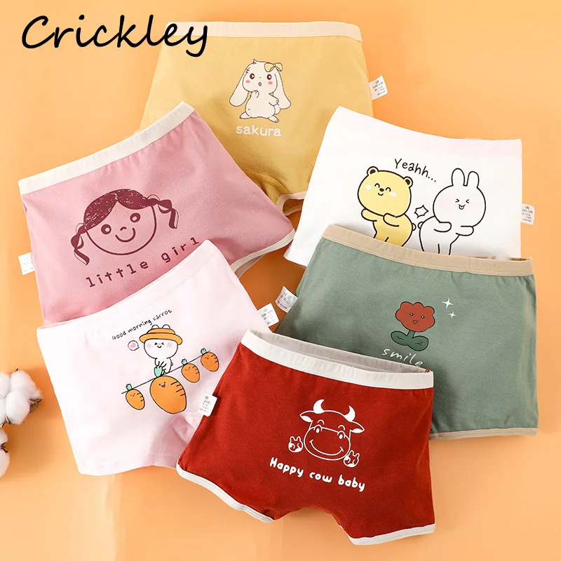 

3pcs Cute Cartoon Girls Underwear Rabbit Flowers Princess Print Children Panties Toddler Underpants Cotton Soft Kids Boxer