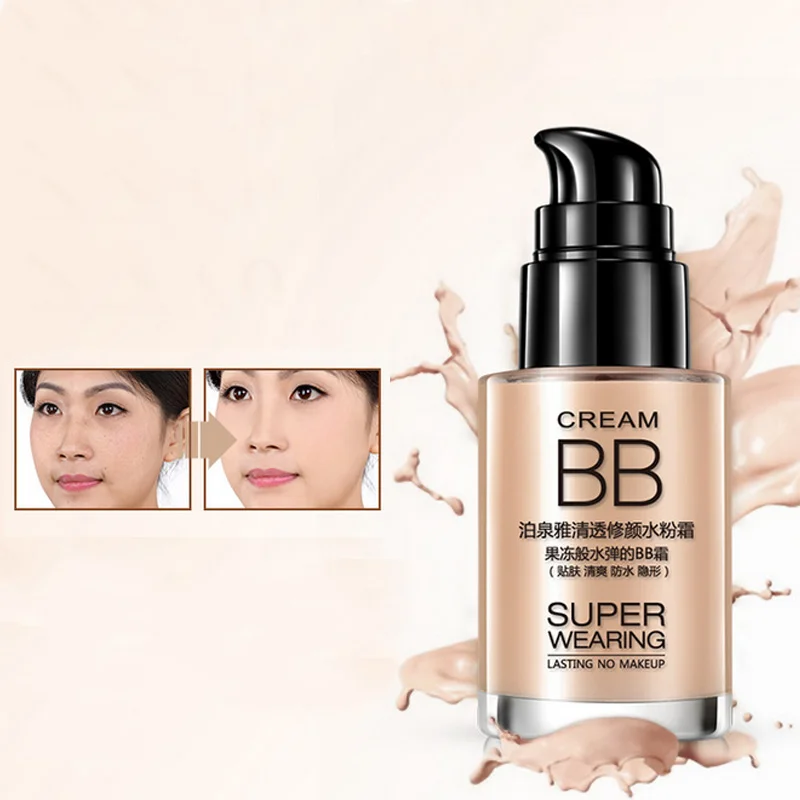 

30ml BB Cream Makeup Base Whitening Moisture Oil-control Waterproof Face Liquid Foundation Concealer Beauty Cosmetics EY