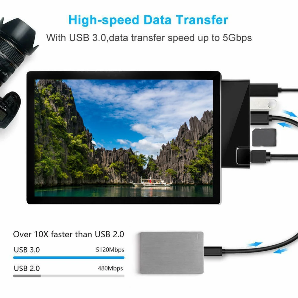 Док станция ABS Lan с адаптером многофункциональный мини адаптер для подключения к